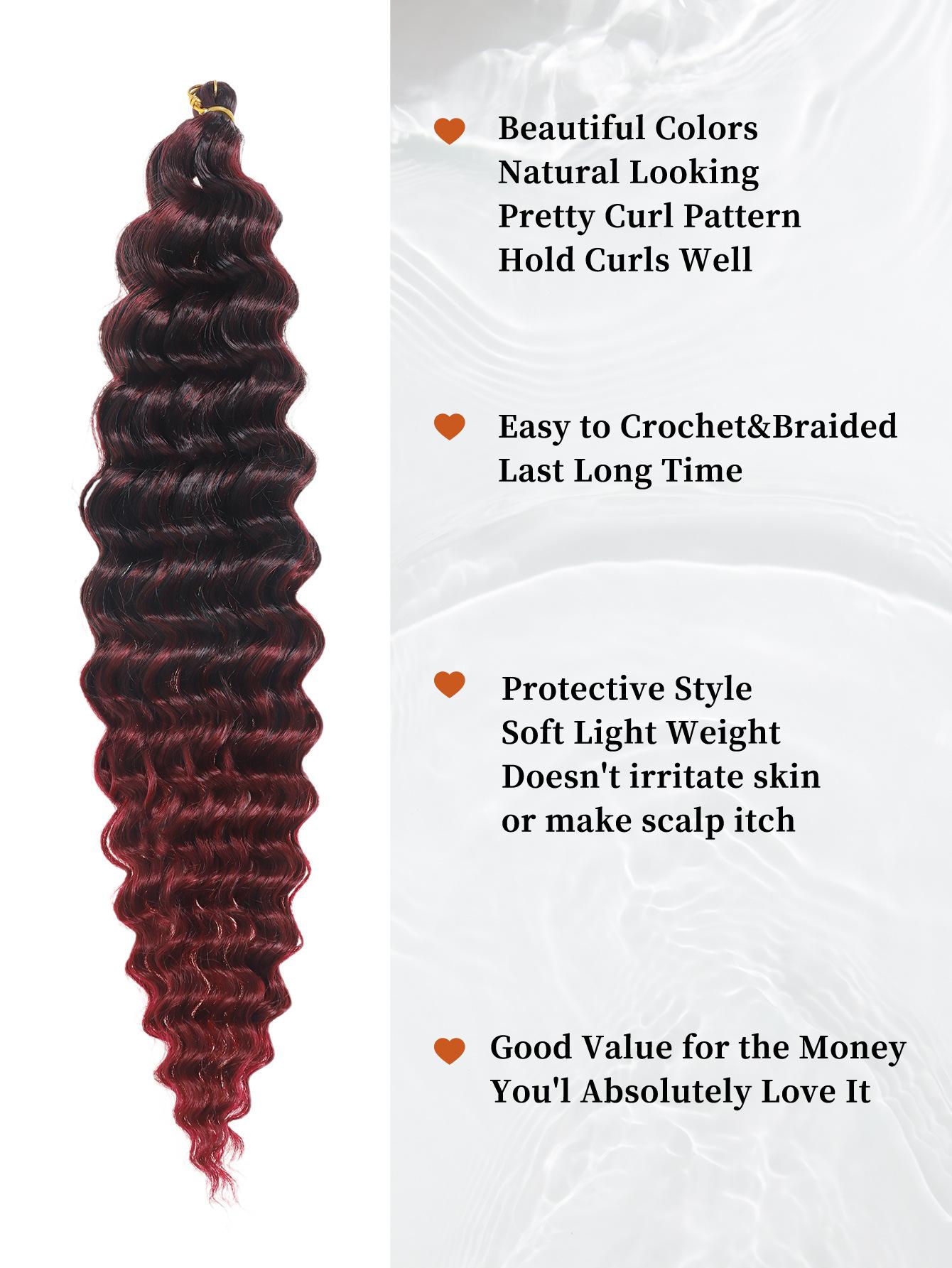 DB- Deep Twist Crochet Hair Synthetic Braiding Hair Extensions-DB
