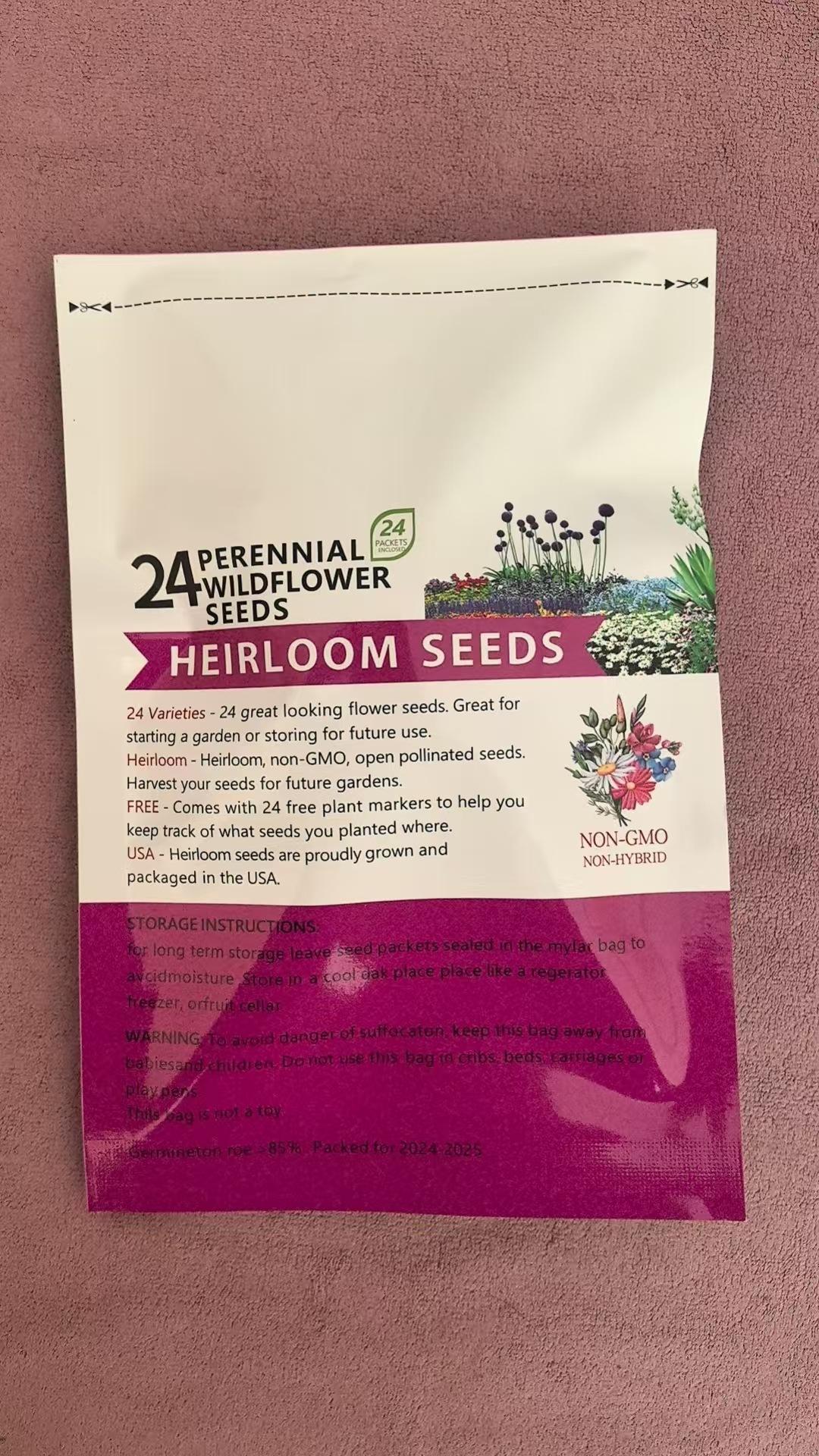 Vegetable Seed Vault Kit - 35 Variety Pack for Home Growing & Planting Survival Seeds