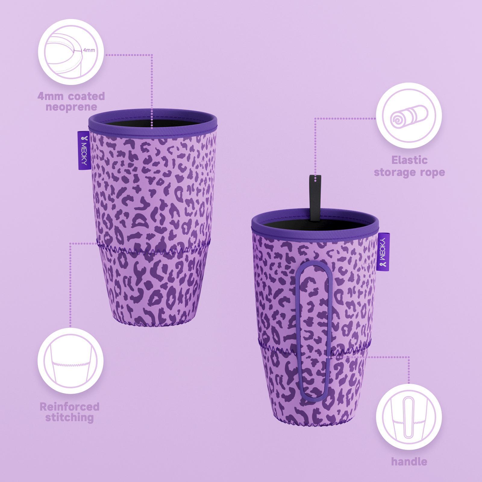 Milk Tea Cup Holder Cover Set, 3 Counts/set Mixed Size Foldable Cup Sleeve with Easy-grip Handle, Drinkware Accessories for Home Office Outdoor Camping, 【without Cup】, Drink Protectors