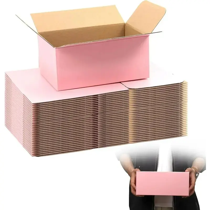 Pink 9x6x4 Shipping Boxes, 30 Pack Corrugated Mailing Cardboard Boxes for Small Business-L