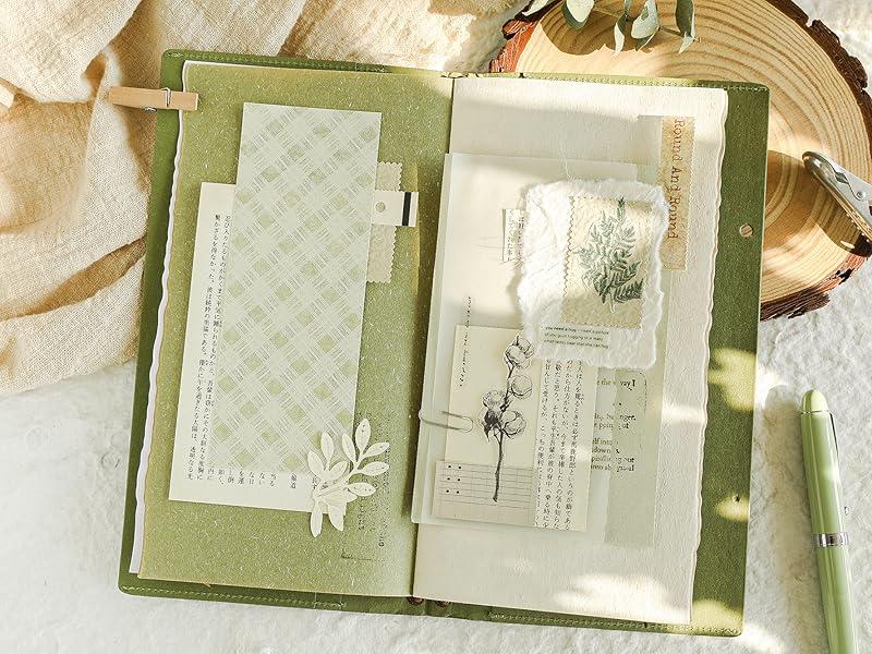 96 Sheets Textured Scrapbook Paper and Mesh Fabric Assorted Set  6 Mixed Special Paper for Scrapbooking Planner Bullet Junk Journal Supplies Mixed Media Collage Card Embellishments 3.9x5.5 Inch