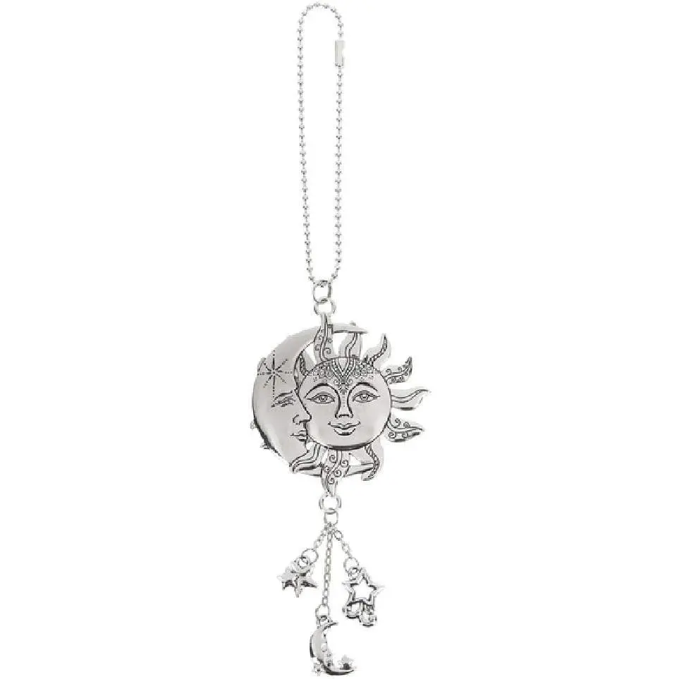 Sun and Moon Zinc  Charm