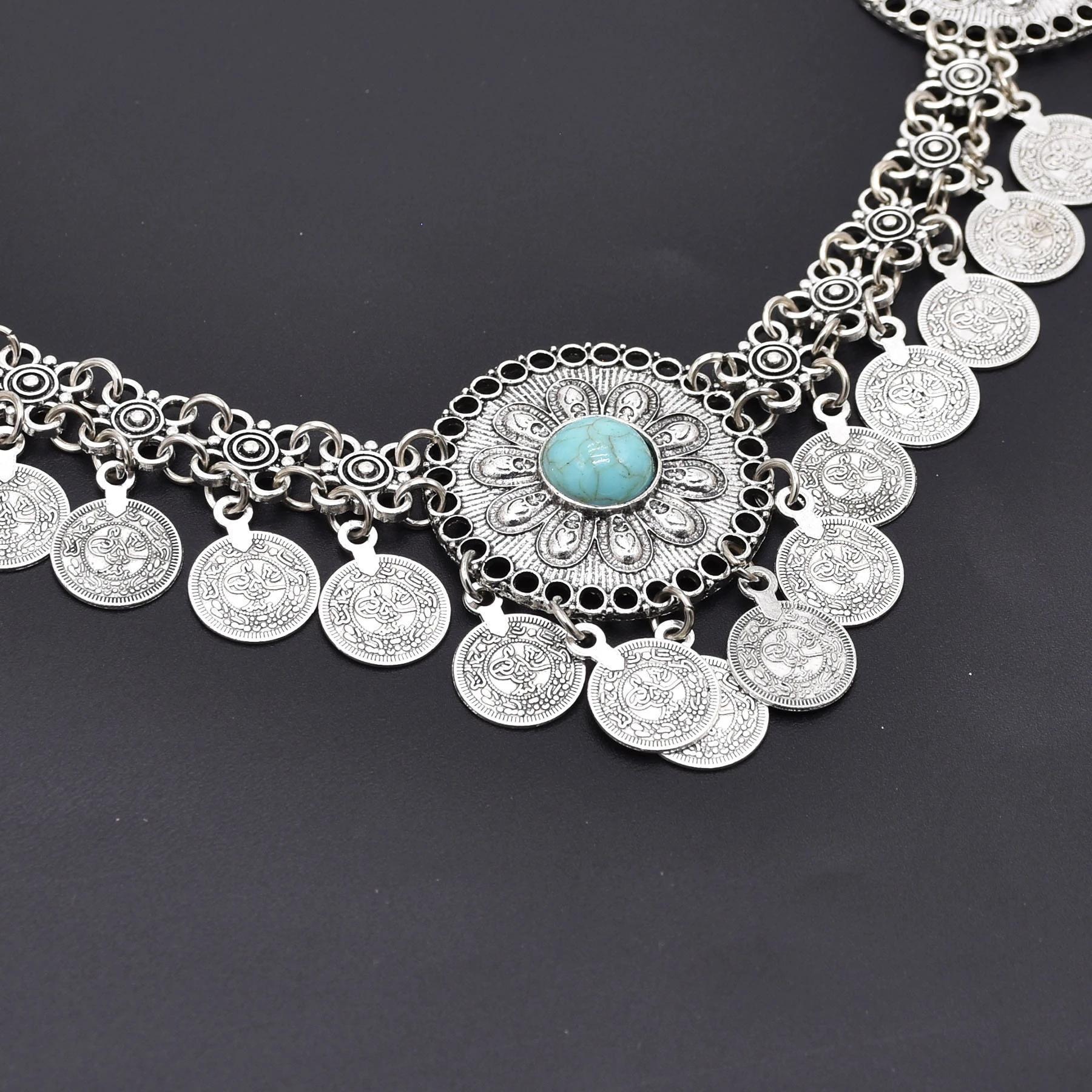 Vintage Coins Headband Head Chains Headpiece Boho Gypsy Ethnic Trible Hair Accessories Afghan Turkish Charms Female Hair Jewelry