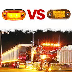 10 Pack Green DC12-24V IP68 Waterproof LED Trailer Lights Kit Front Rear LED Side Marker Clearance Indicators Light for RV Camper Truck Van Caravan Boat