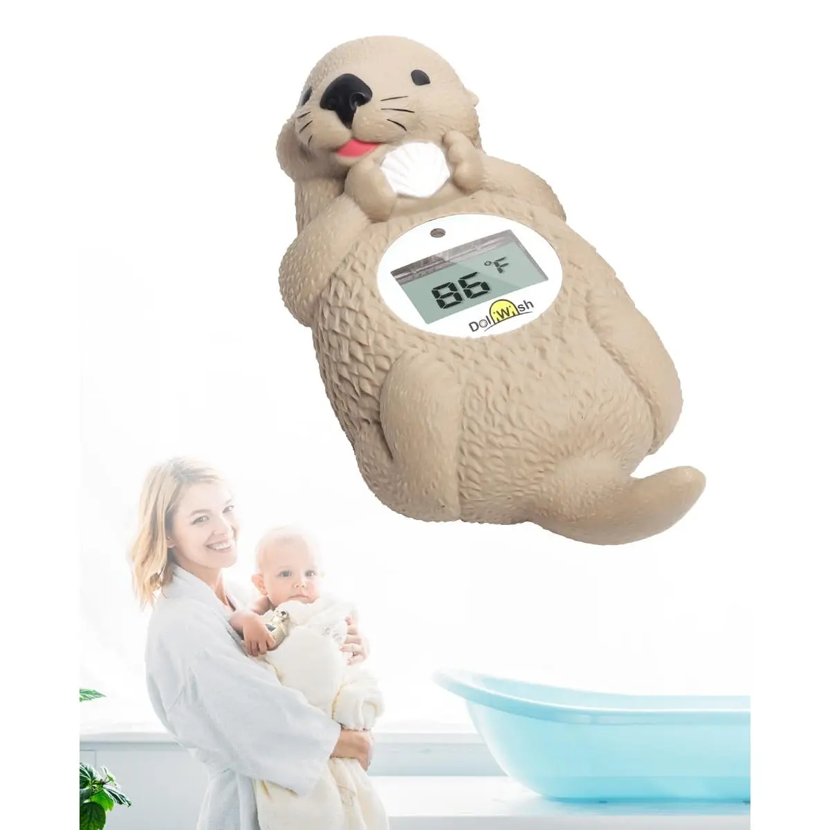 Floating Duck Baby Bath Thermometer, Digital Water Temperature Display, Unisex Safety Toy for Infant Bathtub Fun