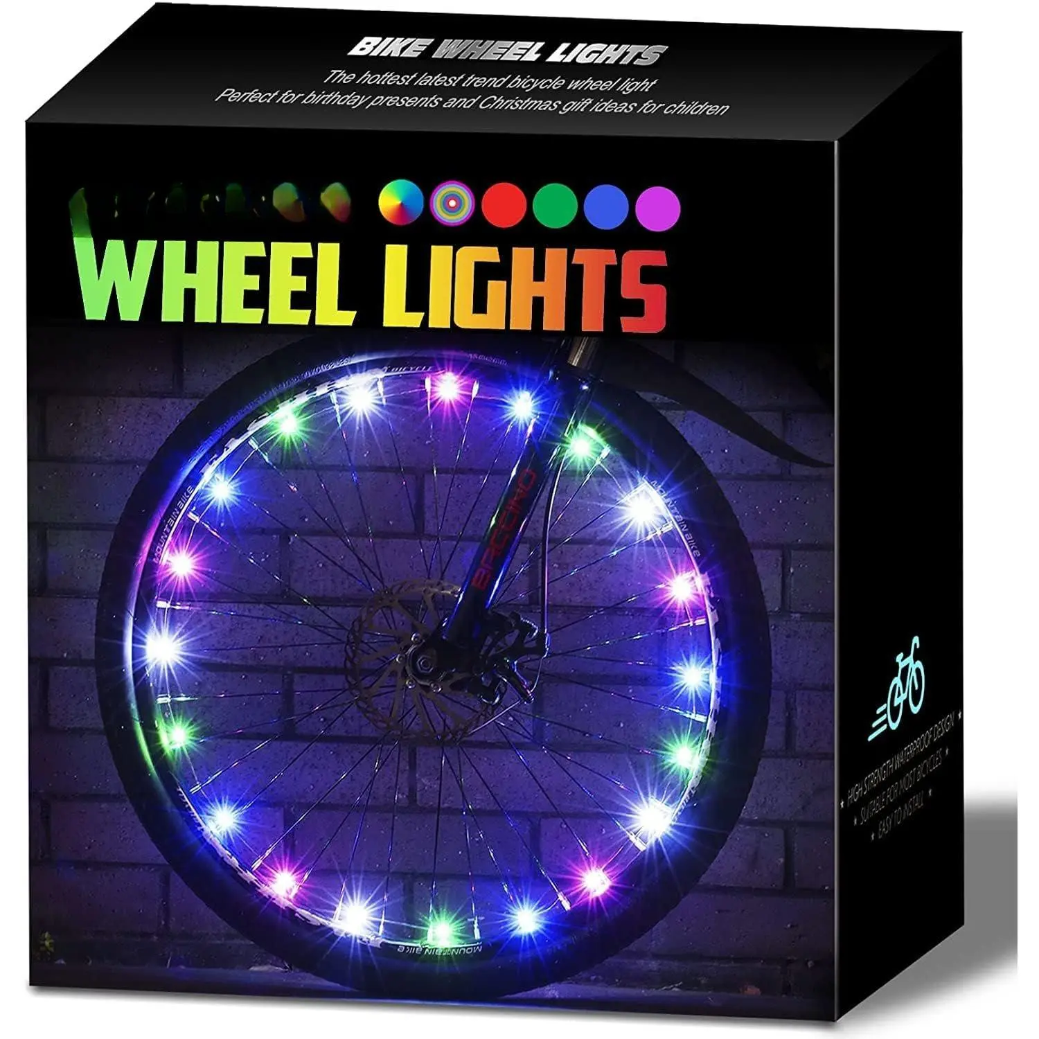 LED  Wheel Lights,2-Tire Pack  Spoke Light with  Included.Unparalleled Durability and Visibility.LED Safety Strip Light,  Accessories for , Boys, Girls, Adult