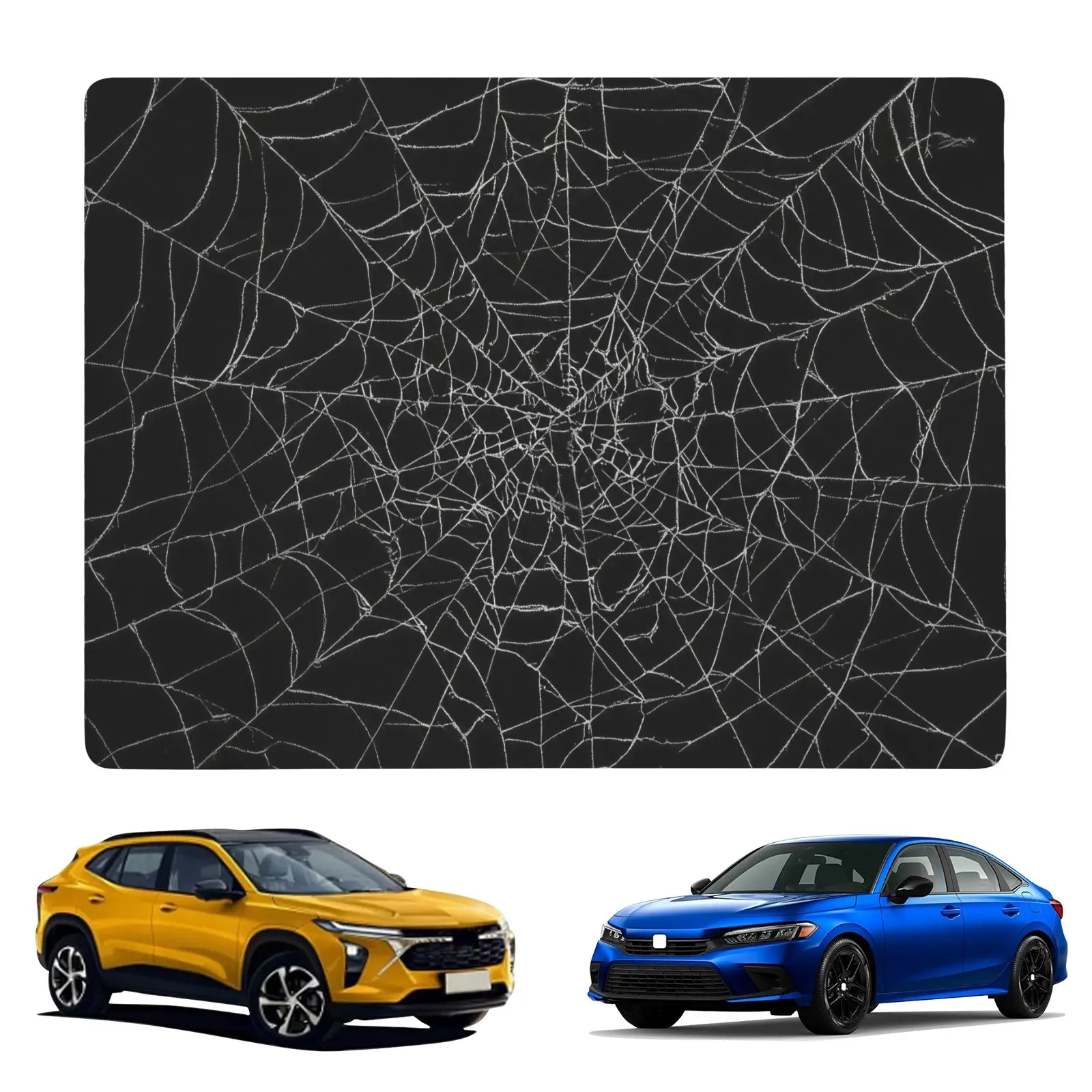 Halloween Web Pattern Car Trunk Mat, Gothic Black Red Rubber Cargo Liner, Waterproof Non-slip Backing, Easy to Clean, Protective for Original Trunk Interior, Spooky Auto Decor for Halloween Trips & Daily Drive, Universal for Most Cars
