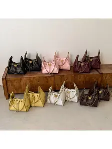 Quilted chain women's bag 2026 hot new style trendy fashion for all seasons, Elegant Bags, versatile for going out, large capacity drawstring bucket crossbody bag, niche design with a high-end feel and texture