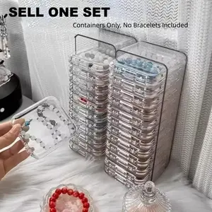 Transparent Nail Storage Box, Flip Jewelry Box, Manicure Box, Handmade Rack, Desktop Display Box, Finished Packaging Box, Box Organizer, Clear Plastic Containers, Box with Lid