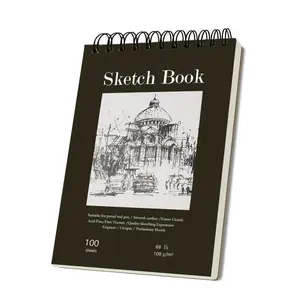 6 X 8.5 Inch Sketchbook, Top Spiral Binding, 100 Sheets Per Book, Acid-Free Paper, Art Drawing Pad, Suitable for Kids and Adults