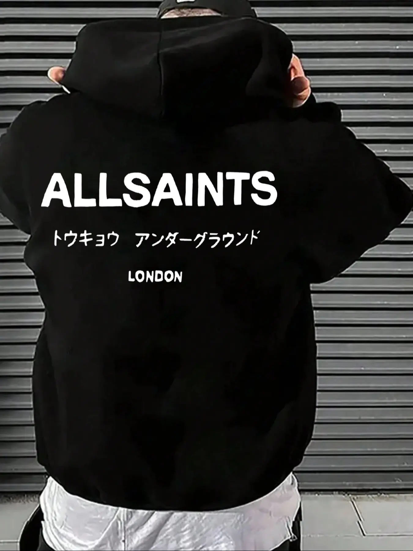 Men's Allsaints Hooded Sweatshirt, Casual Fitted Hoodie, Casual Design, Fashionable Cut, Essential Closet Basic, Thick Fabric, Fitted Style, Fall & Winter Wear