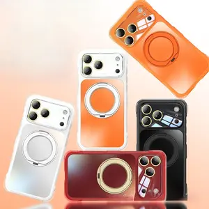 Compatible iPhone17promax/16 following from 360 stents airbag frosted window case lzw06