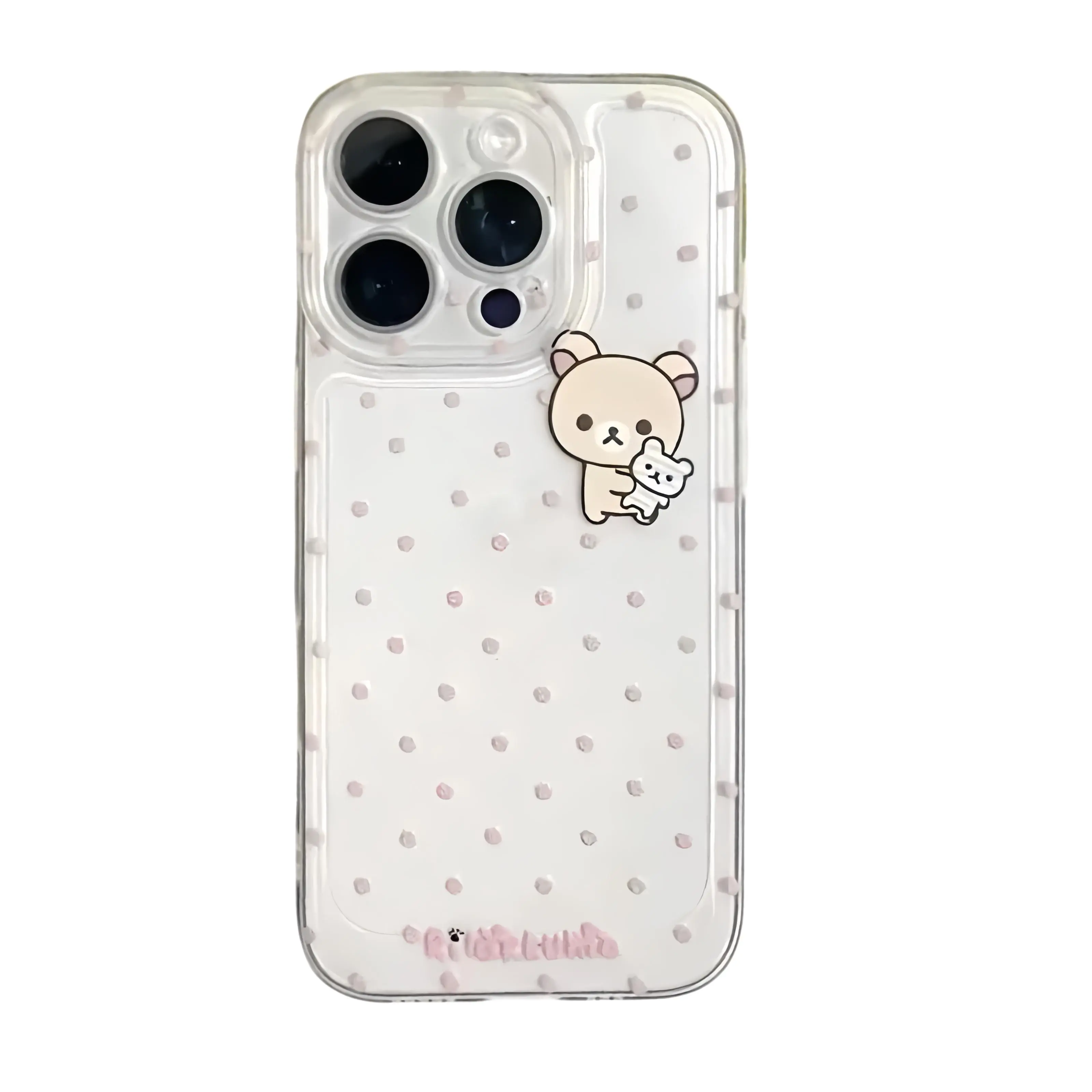 Lovely Rilakkuma Clear Phone Case For iPhone 17 Promax 16 15 14 13 12 11 Plus Pro Max 17Air and Samsung S26 S25 S24 S23 S22 S21 FE Plus Ultra - Anti Drop Full Perfect Aesthetic Printed Soft TPU Case japanese style