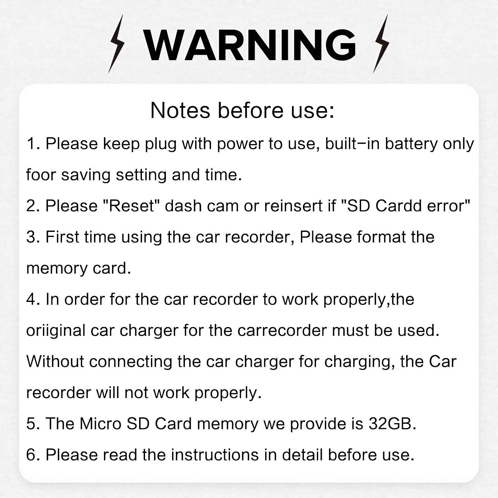 1080P HD Car DVR, Car DVR with 32GB Memory Card, Car Driving Recorder with Night-Vision Function, Video Recording Car Camera, Compact Mini Automotive Camera, Vehicle Police Dashcams