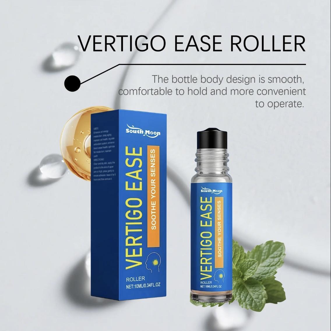 South Moon Vertigo Ease Aromatherapy Roll-On Oil – Natural Fast Relief for Dizziness, Nausea, Motion Sickness & Head Discomfort – Portable 10ml Travel Size – Gentle Plant-Based Formula – Buy 1 Get 1 Free