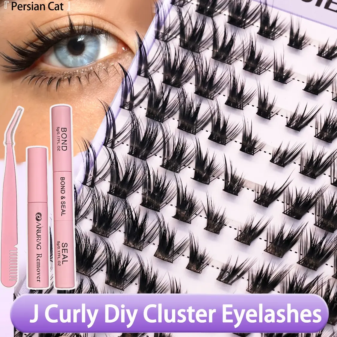 Flaunt |  RITALASH 144pcs Clusters Upgrade 2.0 Lashes with Ultra-Dense, Waterproof, Long-Lasting Lashes | Flora | Natural Daily, Volume Style, Manga Style | Beginner-Friendly DIY Lashes for a Flawless | Popular & Must-Have Clusters