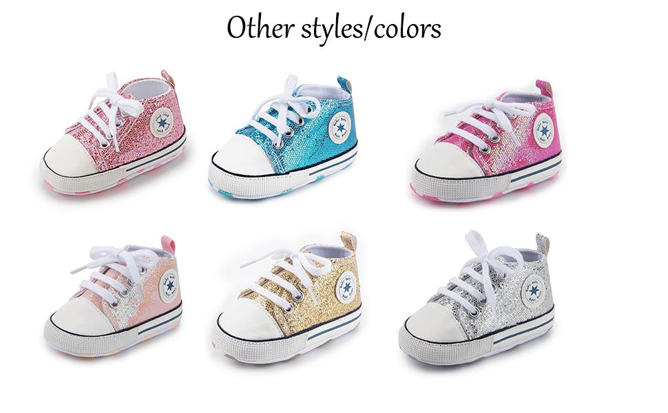 (New)Unisex Baby Boys Girls Shoes, Newborn Infant Non-Slip Canvas Denim High Top Sneakers, Toddler First Walkers Shoes