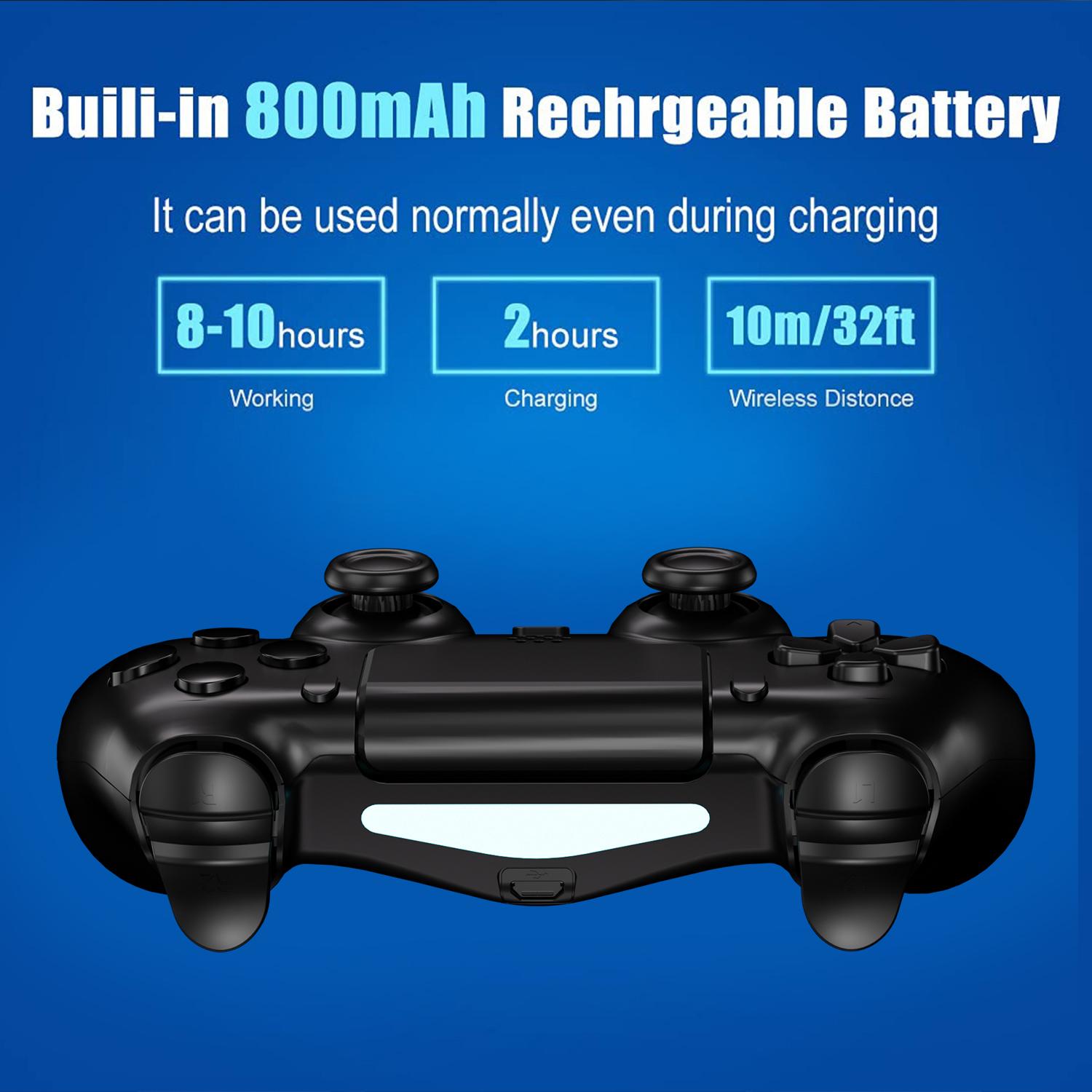 YUYIU Controller for PS4 Wireless Game Controller, Six-AxisHigh.Performance Dual Vibration, with USB ChargingCable, Compatible with Slim/Pro/Pc GamingAccessories
