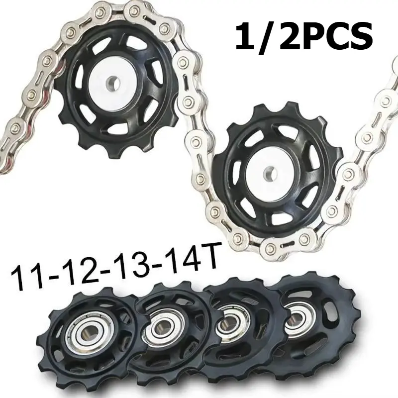 1Count/2Counts 11T 12T 13T 14T Bearing MTB Bicycle Rear Guide Wheel Road Bike Jockey Rear Derailleur Pulley Roller for Shimano Sram Repair Kit