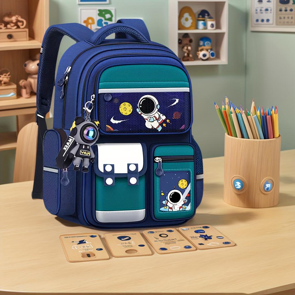 ERT-Latest Space-Themed Backpack, Lightweight and Durable with Multiple Pockets - Compartment, Casual Large Capacity Bag Suitable Travel and School, Perfect Back-to-School Gift, School Backpack Cute Backpack Set with Lunch Box Colorful Silk Juggling Scarv