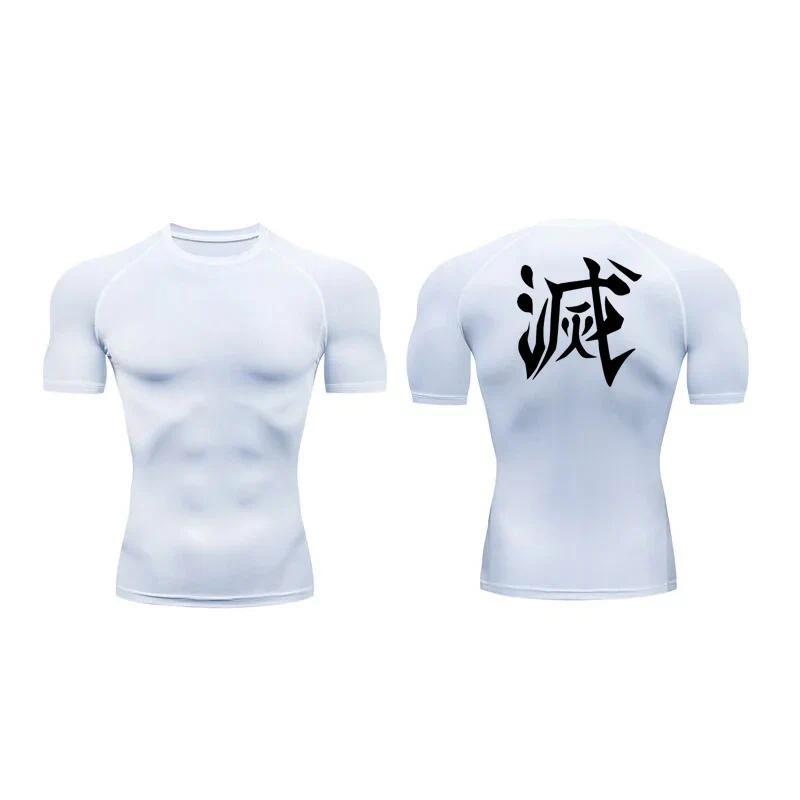 2026 Devil Killer Printed Men's Tight Shirt Fitness Underwear Short Sleeve Quick drying Sports T-shirt T-shirt Top