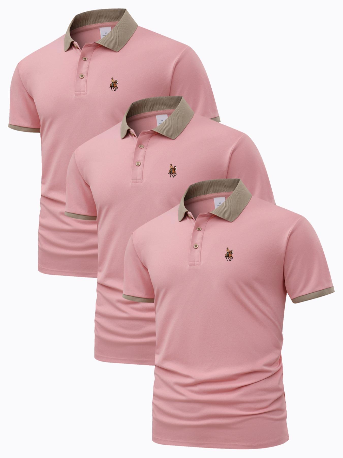 Men's Horse Graphic Polo Shirt, Regular Fit Casual Short Sleeve Top for Summer, Men's Clothes for Daily Wear, Tropical