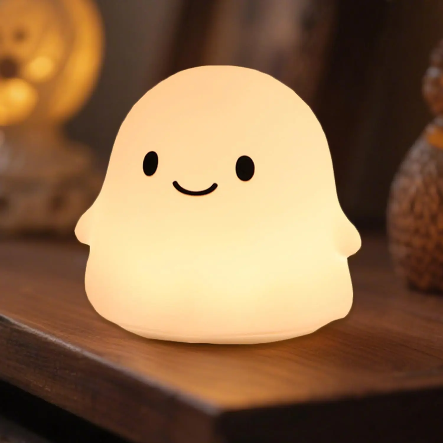 Halloween  Night Light, 50-Hour  & Pat Control, Cute Squishy Lamp for  Room Decor, USB Rechargeable with Timer, Cute  Decor