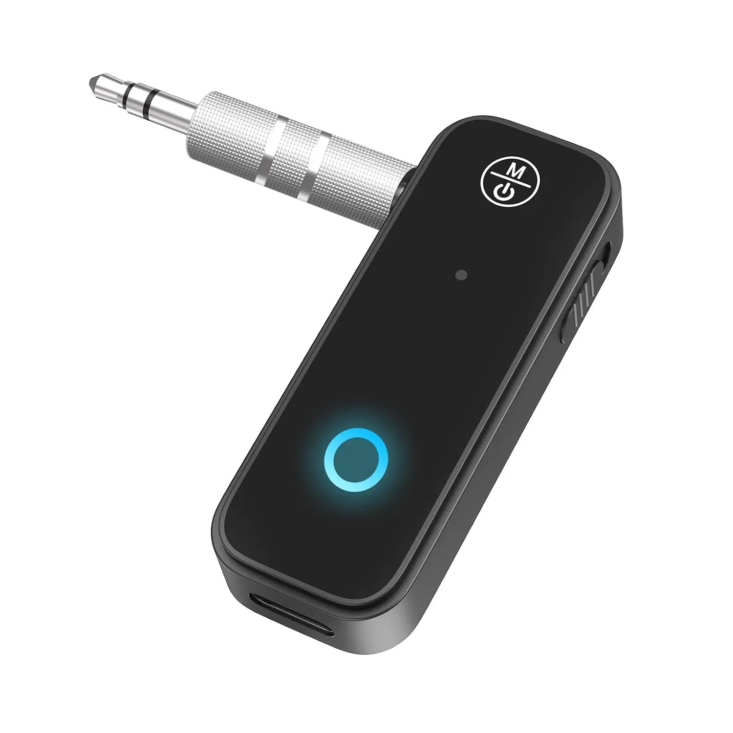 Compact RX/TX Dual-Mode 5.3 Bluetooth AUX Adapter Device - Synthetic Body Stereo Upgrade for Old Stereo/TV, Hands-Free Calling, USB-C Rechargeable, 3.5mm AUX Port