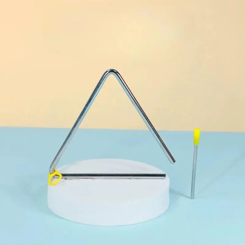 1pc Triangle Iron Instrument, Stainless Steel Triangle Bell, Percussion Musical Instrument for Teaching Knock Puzzle