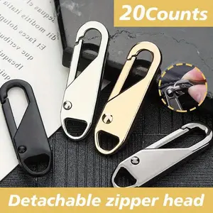 Upgrade 20 metal zipper handles! A universal replacement tool for suitcases/backpacks/jackets, which can be disassembled and installed in one second, bidding farewell to the trouble of chain breakage! Caliper Hangers Hooks Summervibes Summerwins