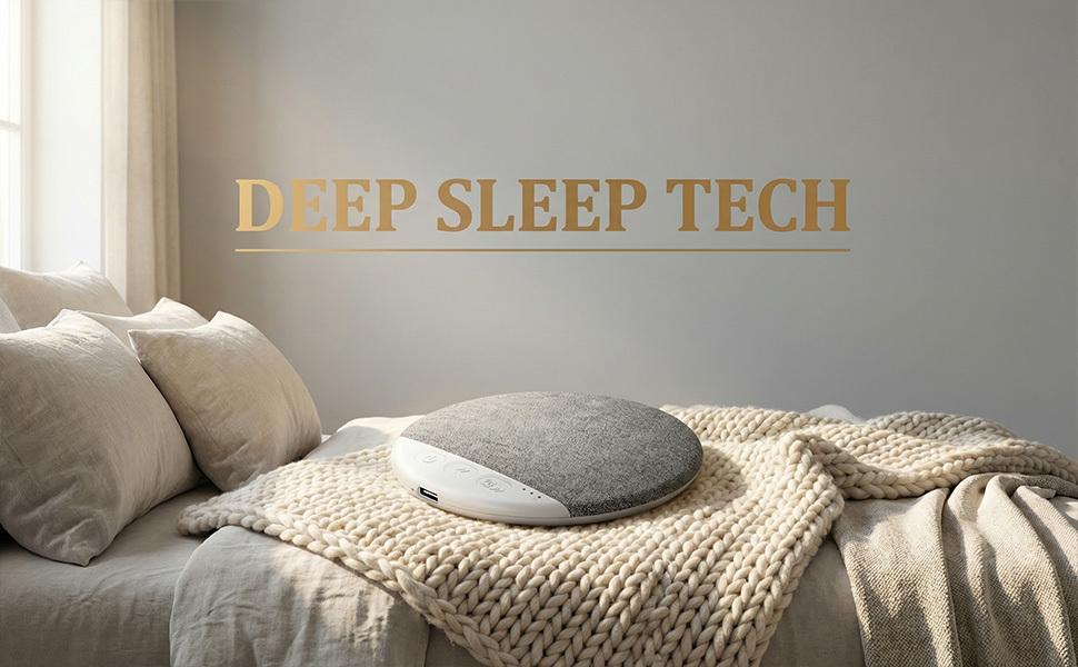 Under the Pillow Speaker |   Mini Bone Conduction Wireless Sleep Assist with Stereo Bass, White Noise, Volume Control, TF Card Support and Auto-off for Deep Sleep (blue)