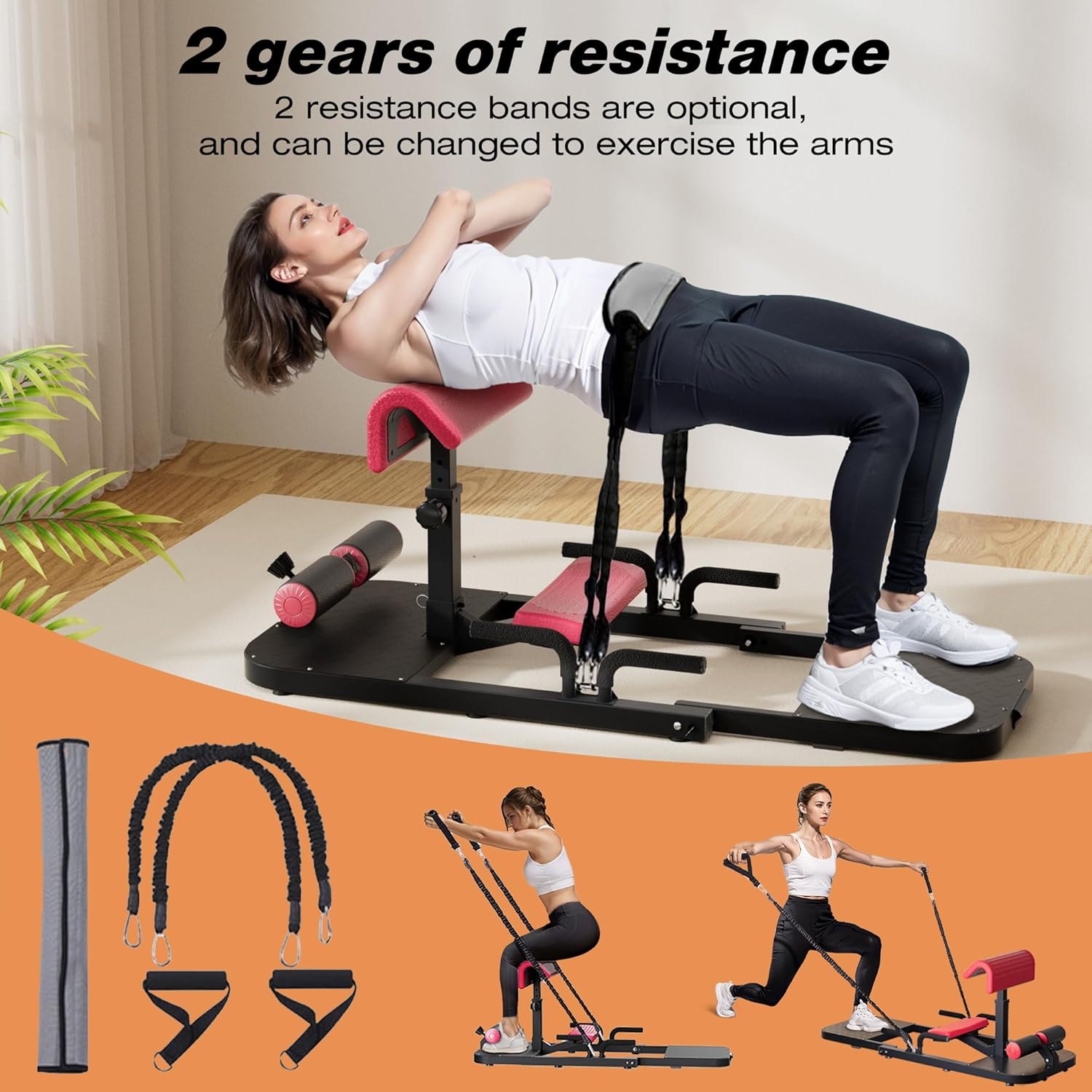 SUNDAY MIRTH Hip Thrust & Squat Machine for Home – Multi-Function Glute Builder, Leg & Core Strengthening Equipment – Adjustable Sissy Squat, Hip Thrusts, Squat Assist Machine for Home Gym