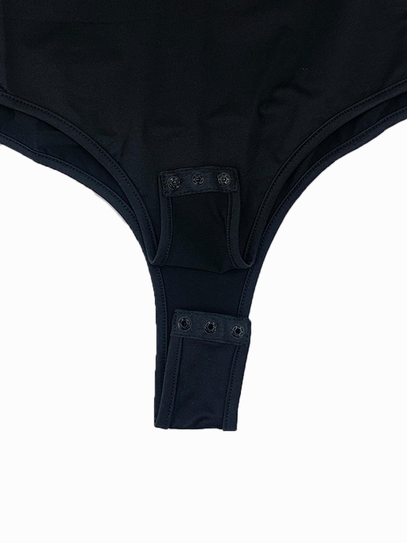 Women's Slim-Fit Fall Winter Bodysuit, Casual Basic Round Neck Long Sleeve Underwear, Moderate Fabric Thickness, Comfortable & Stylish Clothes