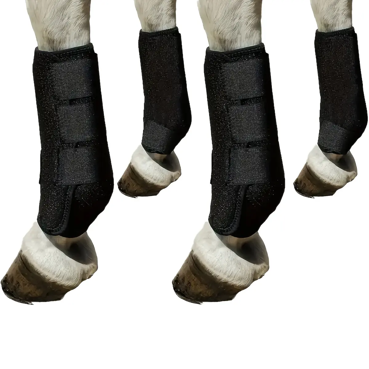 Set of 4 Breathable Riding Boots for Horses - Providing Maximum Comfort And Durability for Active Equines, Perfect for Holiday Gifts, Without Battery