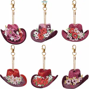 2D FLAT6PCS Diamond Art Keyring Peacock Bow Double Sided Diamond Painting Keychain Dragons of Painting Special Shape Diamond Painting Art Keychain Pendant Flower Night LighSpark Your Inner Artist: DIY Diamond Painting Kits for Creative Joy & Stunning Art!