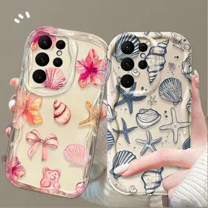 For Samsung S24 S23 S22 S21 Plus FE A56 A36 A26 A16 A06 A15 A25 A35 A55 5G Marine Organism e non-yellowing .bodycam, junk 14 curious george phonecase crossbody strap sof comprehens prot Christma drop- four-corne Tough sili fash incl u24 a shock Winter gal