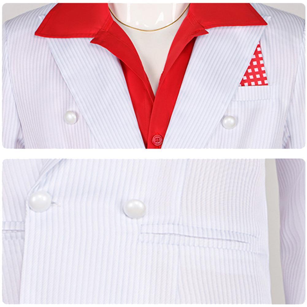 1983 Movie Scarface Al Pacino Cosplay Men White Suit Red Shirt Costume Accessories Outfits Halloween Roleplay Men Carnival Party