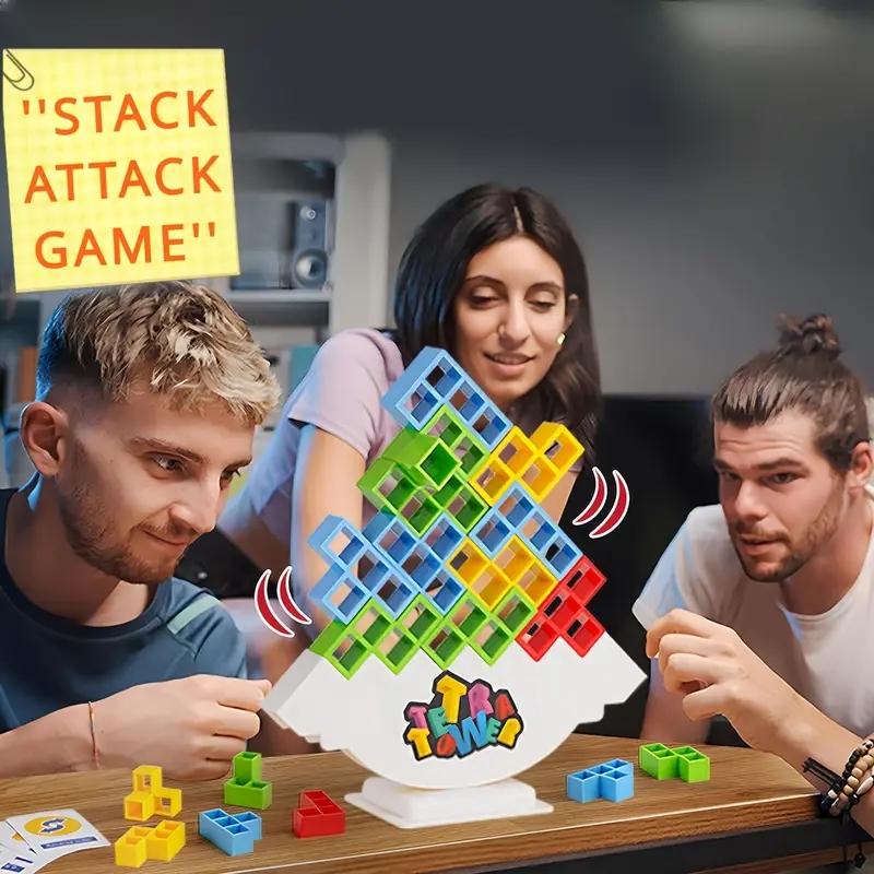 Balance Stacking Game Set, Building Block Set, Stem Building Blocks, 16/32/48 Pieces, Fun Board Game for Kids & Adults, Family Night Party Toy, Christmas Halloween Gift Idea