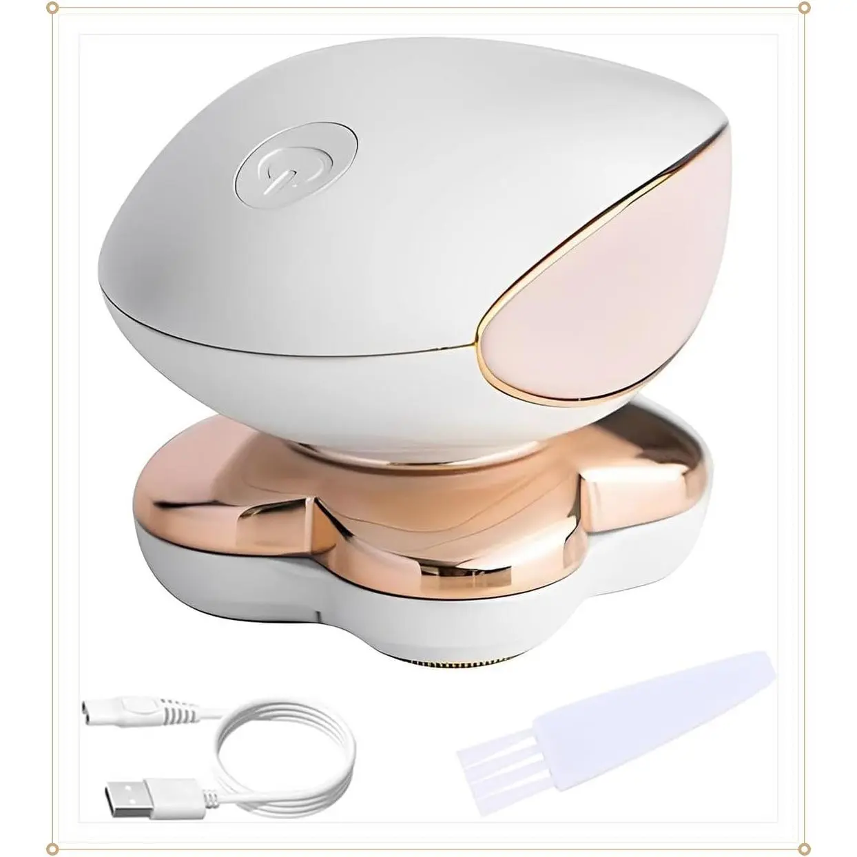 Women's Electric Razor for Face, Legs & Body - Wet Dry Cordless Shaver, Painless Facial Hair Removal with LED LightGift