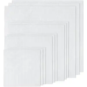 12 PCS 14 Count White Aida Cloth 4 Sizes Cross Stitch Fabric for Craft Embroidery Needlework, Ideal for Embroidery Beginners (5.9"-11.8")