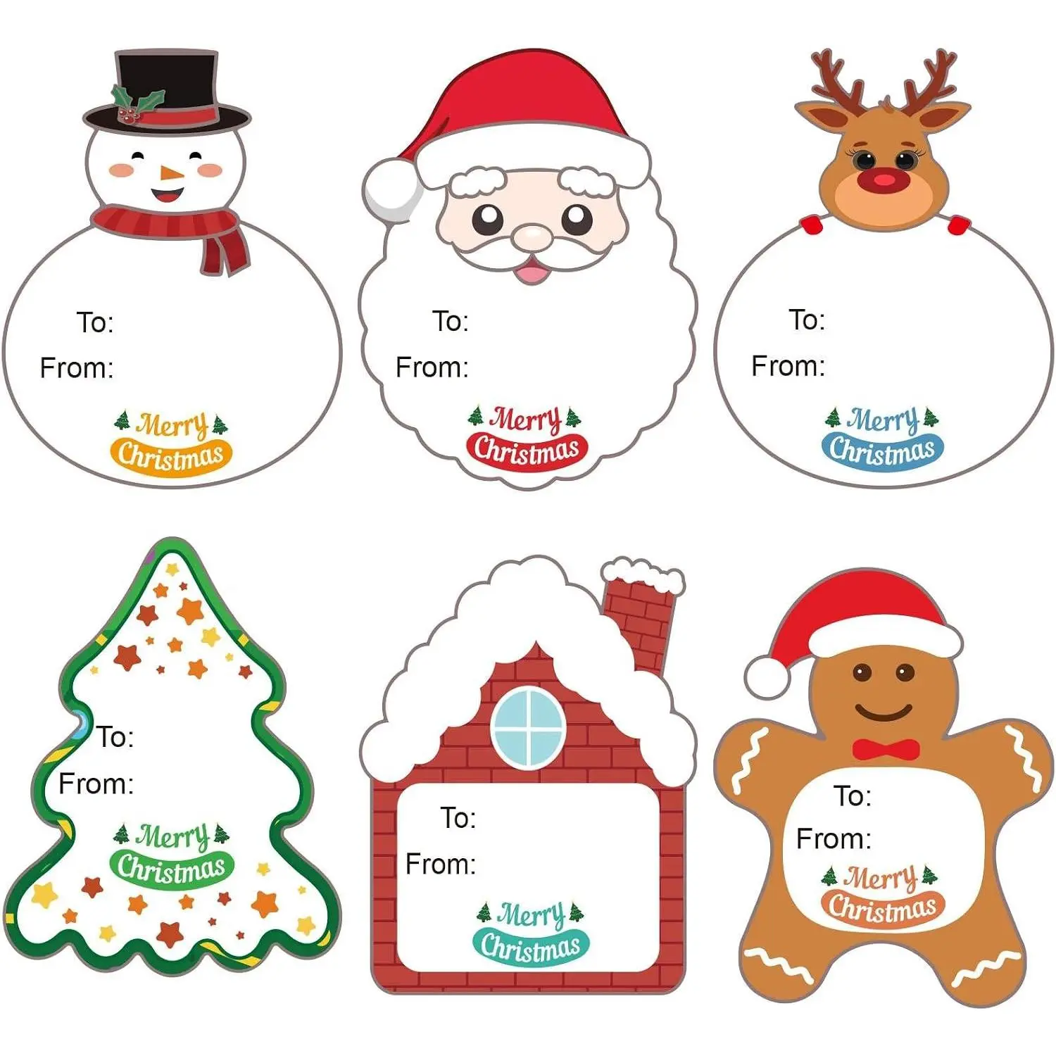 Christmas  Tags Stickers, 120 count Christmas Presents Tags Stickers, Self Adhesive Christmas Name Tags Stickers, Christmas Labels Stickers for Gifts Wrap Envelope Holiday Decor (2 x 2.6 Inch)
