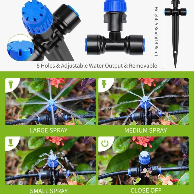 Automatic Drip Irrigation Kits with Water Timer, Quick Connector for Garden Watering, Easy Programmable Hose Timer for Outdoors, Garden Irrigation System, Automatic Watering Devices