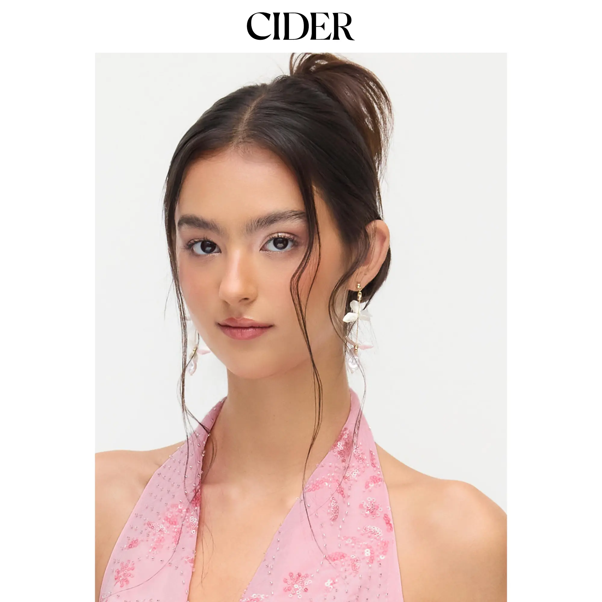 Cider FAUX PEARL PETAL DROP EARRINGS Cider FAUX PEARL PETAL DROP EARRINGS