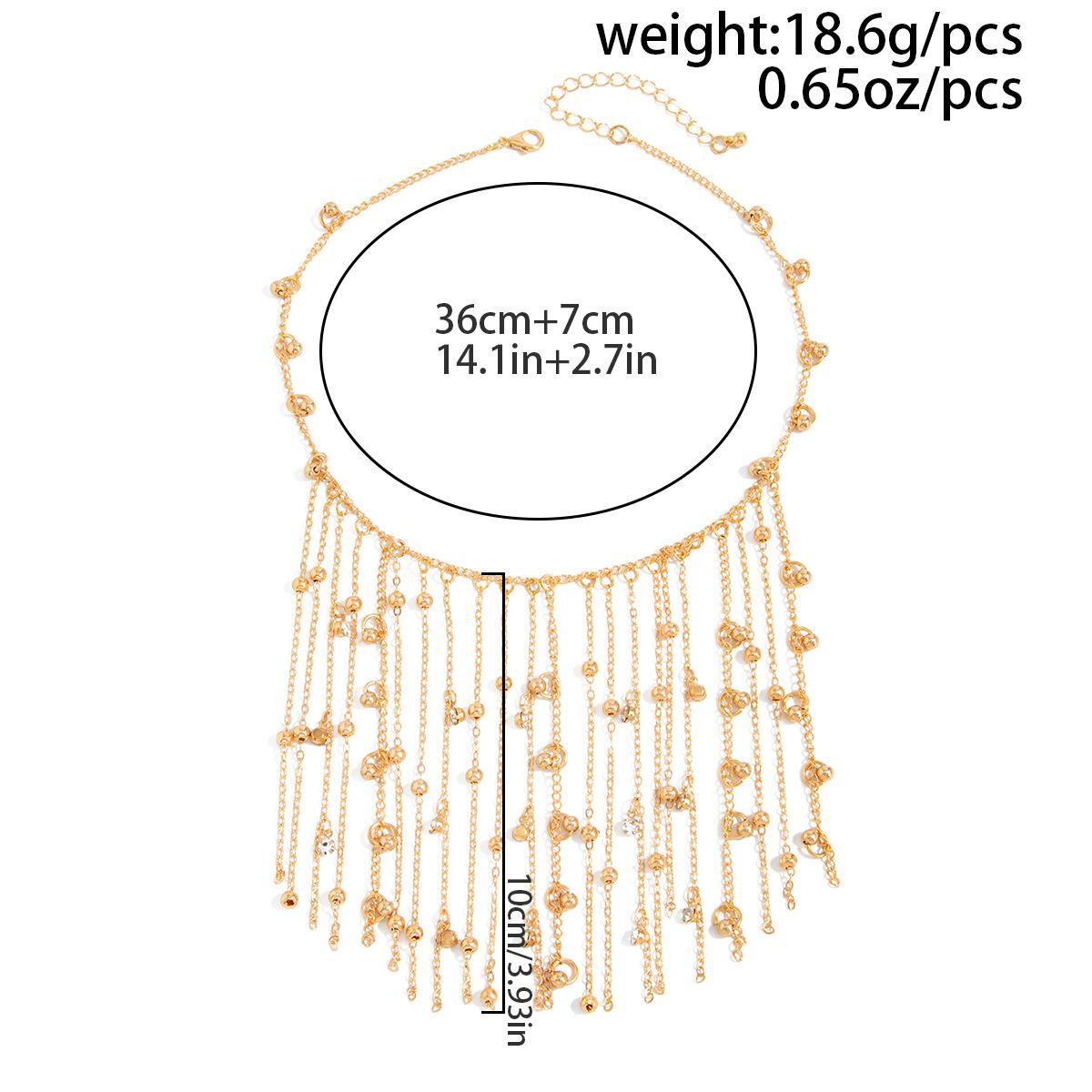 INS Sweet Cool Style Long Tassel Beaded Necklace – Lightweight Luxury Fashion Fine Chain Clavicle Accessory