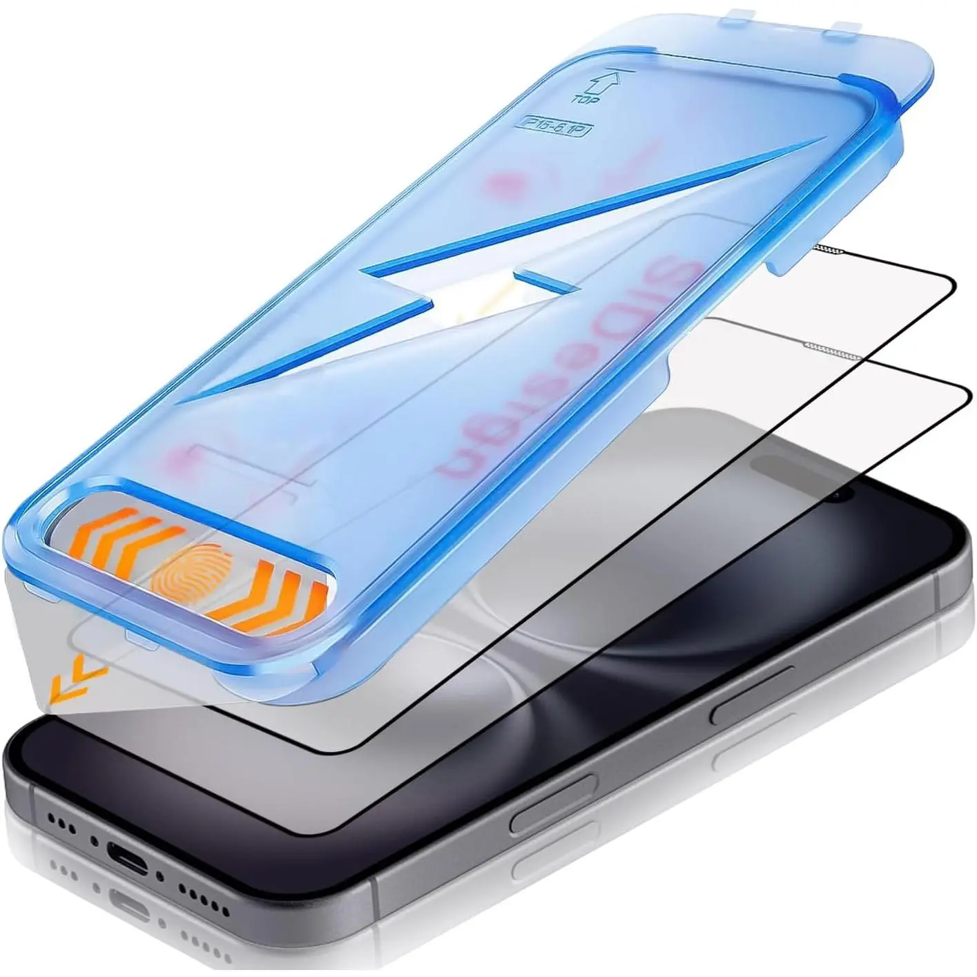 16 Pro Max Screen Protector, 6.9-inch Tempered Glass, 9H Hardness, 2-Pack with Installation Kit,automatically removing dust and air bubbles