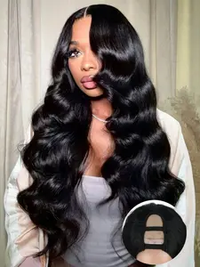 V Part Wig Body Wave Hairstyle Loose Body Wig Synthetic Bodywave Wig for Women 24inch Black Hair V Part Wigs Upgrade U Parts Wig Glueless Wavy Wig Full Head Clip in Half WIG for Women Synthetic Material Wigs