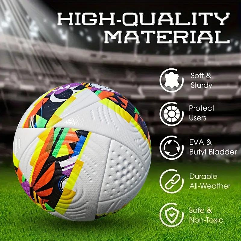 High Durability Size 5 Soccer Ball, Seamless PU Material, Anti-Explosion & Wear Resistant, Ideal for Adult Training & Matches, Football Balls