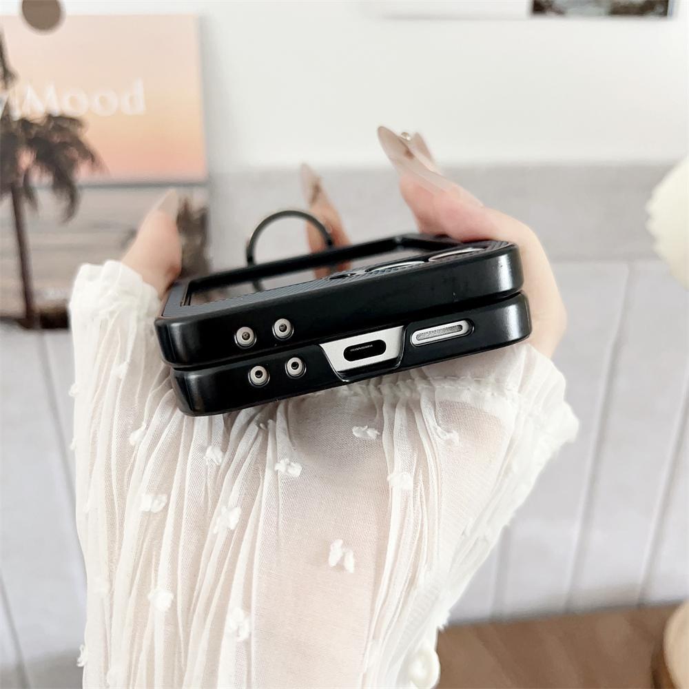 For Magsafe Ring Holder For Samsung Z Flip 7 5 6 Case Slim Case For Samsung Galaxy Z Flip 3 4 5 6 5G ZFlip5 Flip6 Flip7 Cover