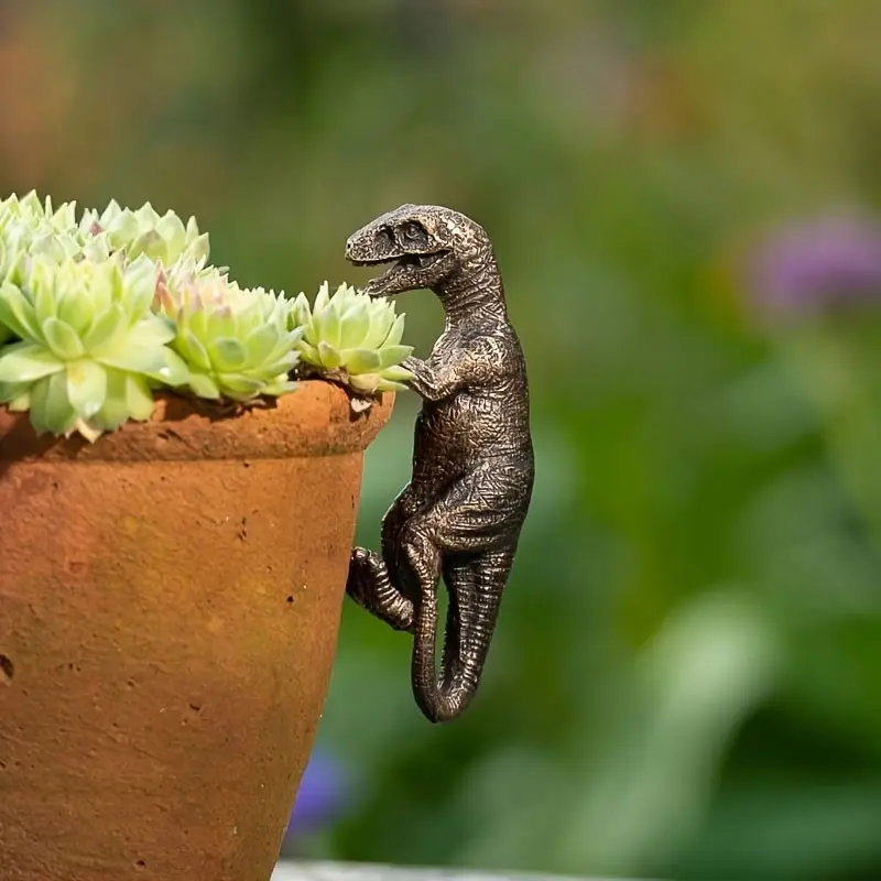 Creative dinosaur resin statue ornaments for outdoor garden decoration, bonsai, potted plants, and craft items.