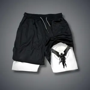 Christian Clothing  Double-Layer Sports Shorts Graphic Shorts Black Shorts Camo Shorts Streetwear Shorts Men Outfits Men Short Shorts Vacation Outfits Shorts